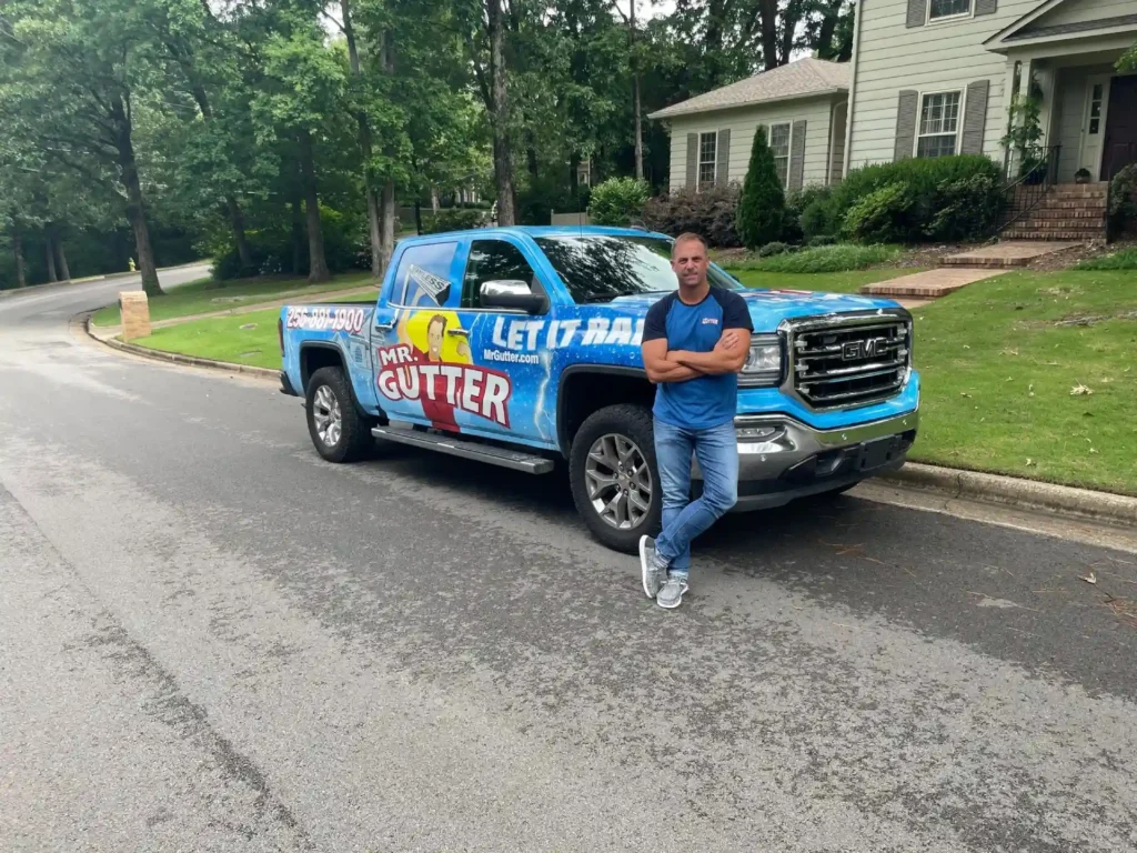 gutter installation Huntsville Al DENNY by truck Mr Gutter